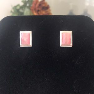 Pink & Silver Studs 🎉